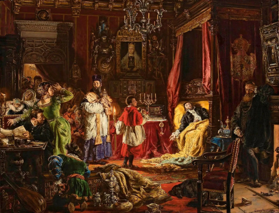 Sigismond Augusts död i Knyszyn 1572 - Jan Matejko