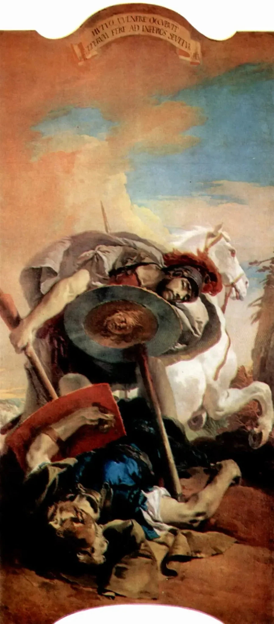 Döden av konsul L. J. Brutus under en duell med Aruns - Giovanni Battista Tiepolo