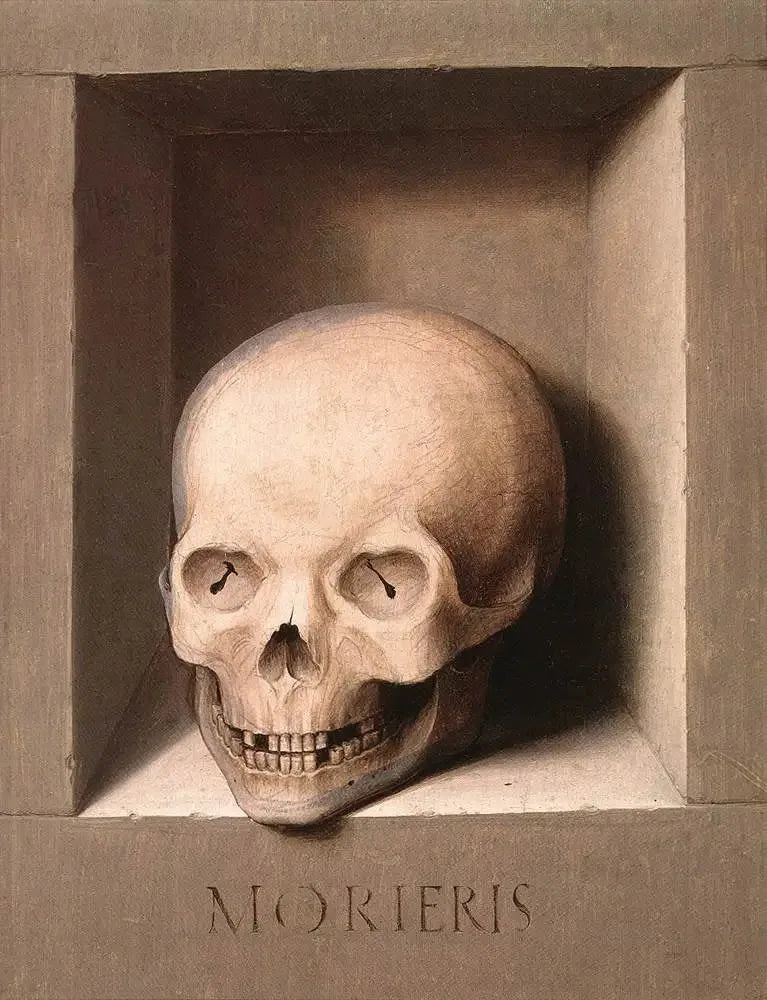Död; baksida av Sankt Johannes - Hans Memling