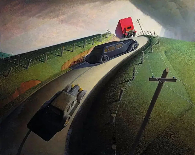 Döden på bergskammen - Grant Wood