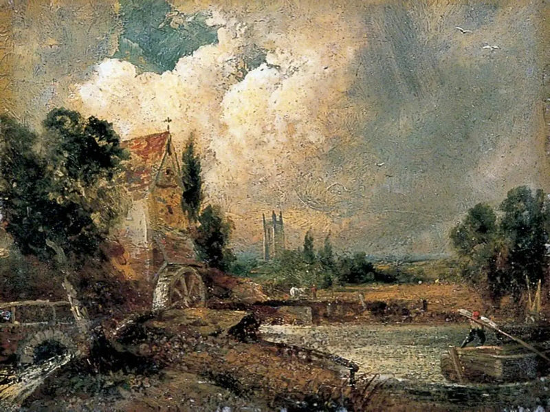 Vattenhjul vid Flatford, Kent - John Constable