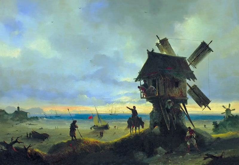 Vindmöllan vid havskanten - Ivan Aïvazovski