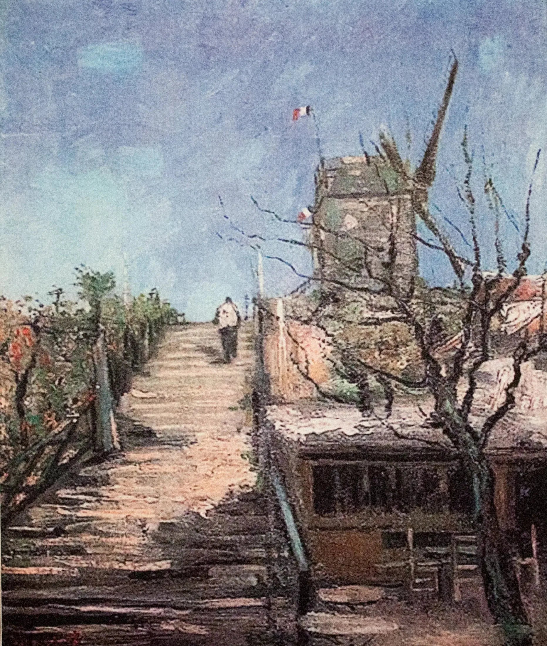 Moulin à vent de Montmartre - Vincent van Gogh image 1 copie de tableau peinte à la main