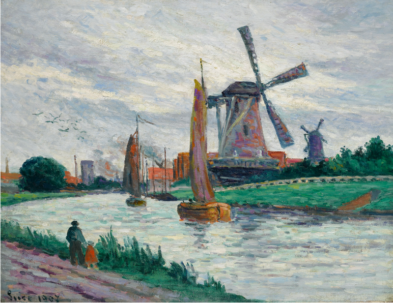 Moulins i Holland - Maximilien Luce