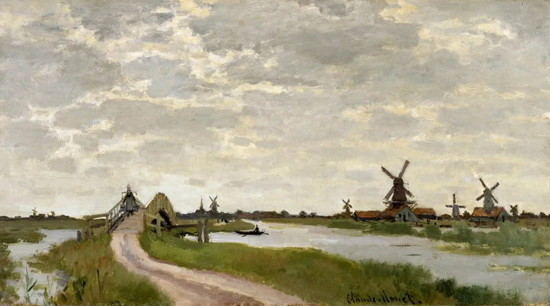 Väderkvarnar nära Zaandam W170 - Claude Monet