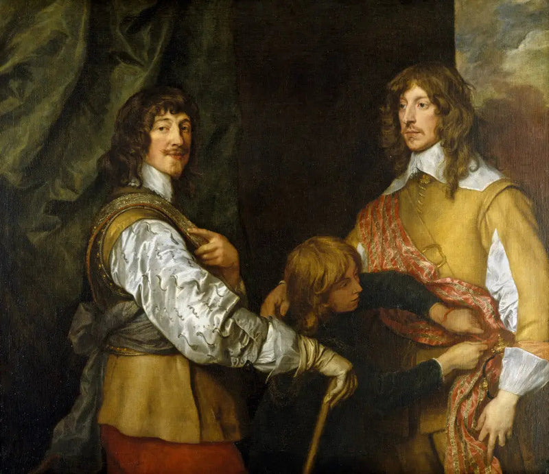 Mountjoy Blount, 1:e earl of Newport (1597-1665), Lord George Goring (1608-1657) och en page - Antoine van Dyck