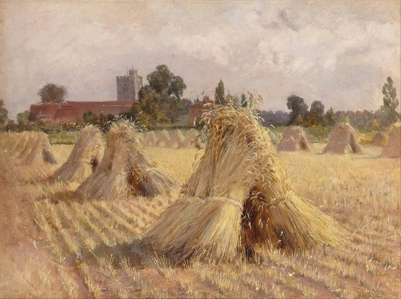 Majskärnor nära Bray kyrka - Heywood Hardy
