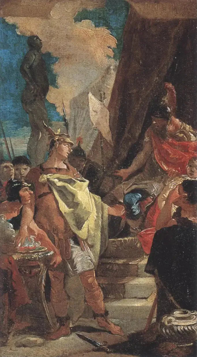 Mucius Scaevola och Porsenna - Giovanni Battista Tiepolo