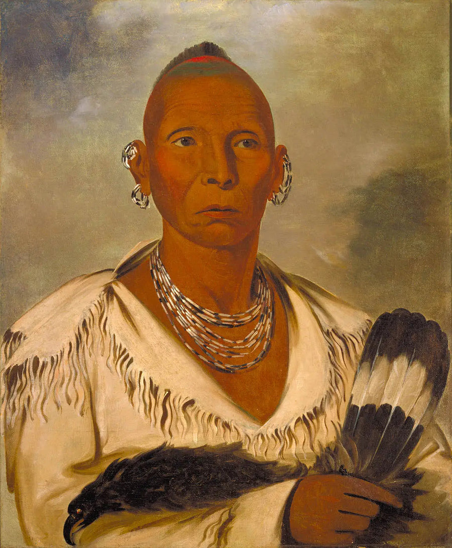 Múk-a-tah-mish-o-káh-kaik, Black Hawk, framstående ledare för stammen - George Catlin