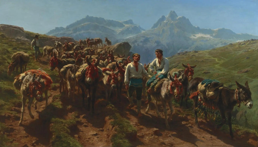 Spanska herdefolk som korsar Pyrenéerna - Rosa Bonheur
