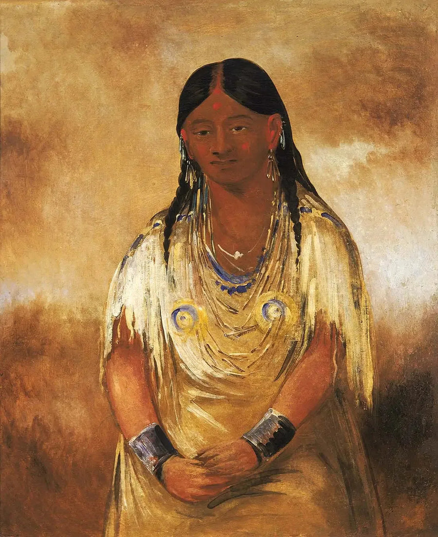Mún-ne-o-ye, en kvinna - George Catlin