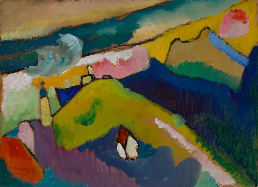 Murnau - Berglandskap med kyrka - Vassily Kandinsky
