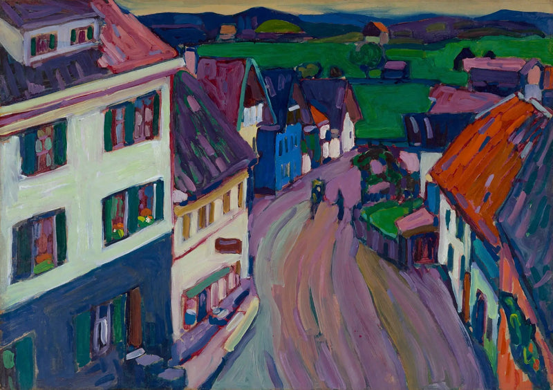 Murnau - Utsikt från fönstret på Griesbräu - Vassily Kandinsky
