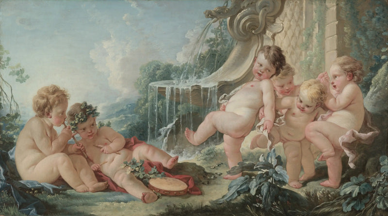 Musik, dans och cupido i konspiration - François Boucher