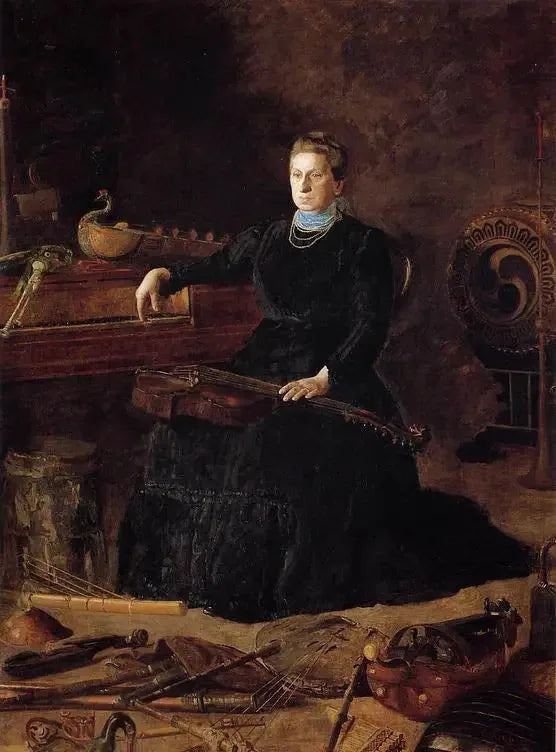 Gammaldags musik (Porträtt av Sarah Sagehorn Frishmuth) - Thomas Eakins