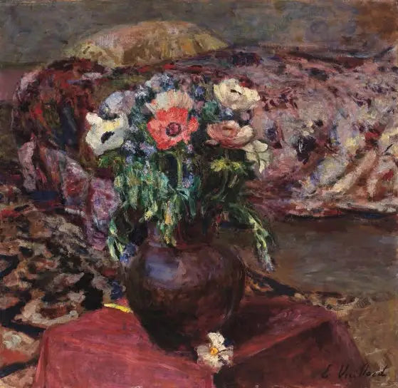 Myosotis och anemoner - Édouard Vuillard