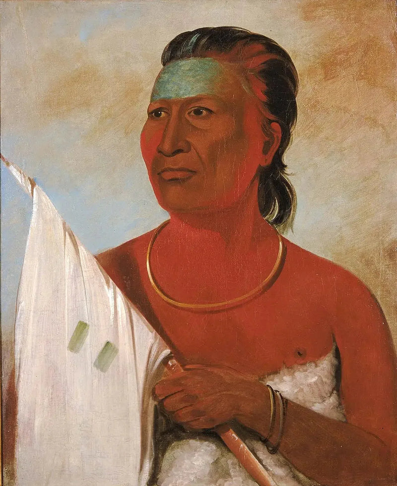 Náh-pope, Sop, rådgivare för Black Hawk - George Catlin