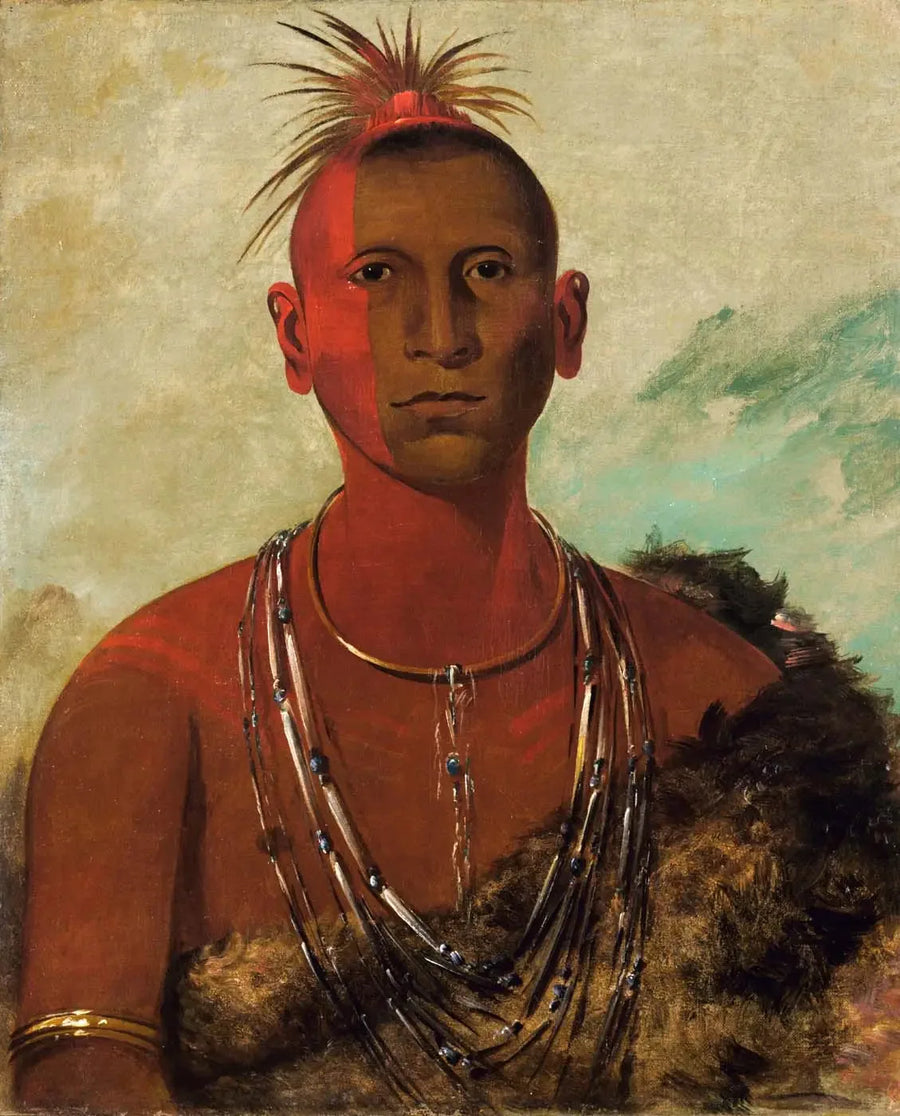 Náh-se-ús-kuk, Tornadovirvel, äldsta sonen till den Svarta Falken - George Catlin