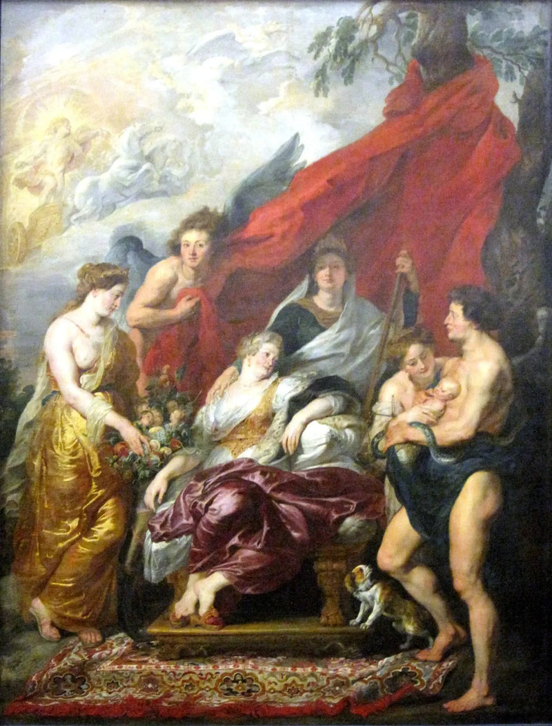 Födelsen av Ludvig XIII i Fontainebleau den 27 september 1601 - Peter Paul Rubens