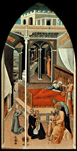 Födelsen av Johannes Döparen - Giovanni di Paolo