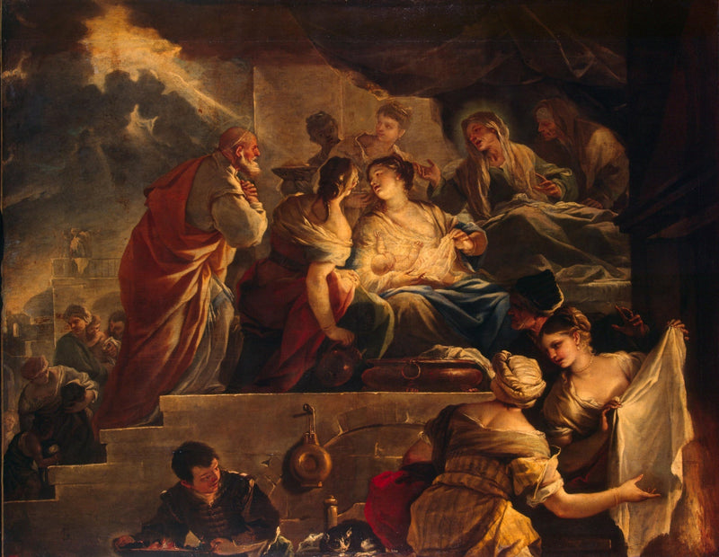 Födelsen av Johannes Döparen - Luca Giordano