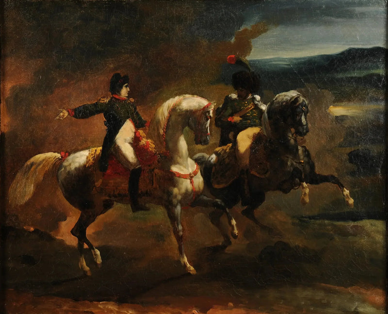 Napoleon ger en order till en översteofficer i Guides - Théodore Géricault
