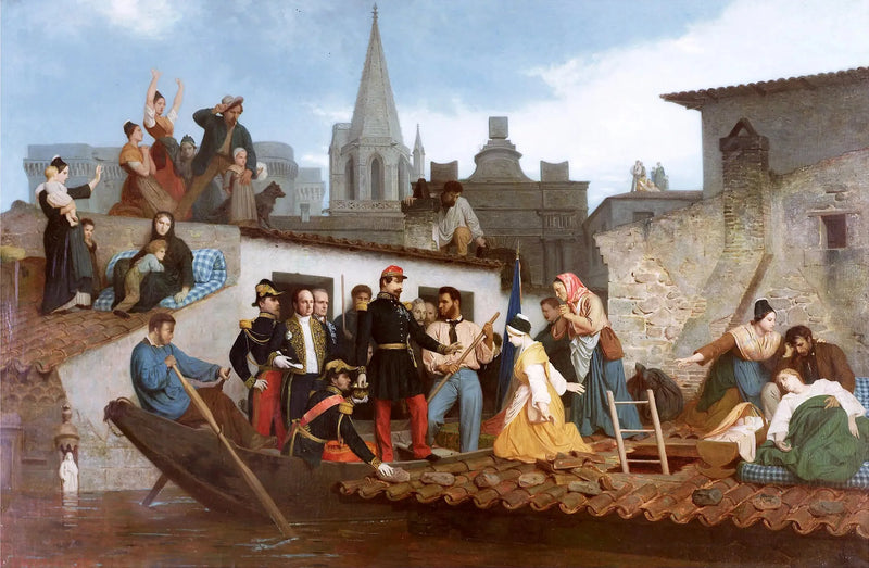 Napoléon III som besöker översvämningarna i Tarascon - Bouguereau