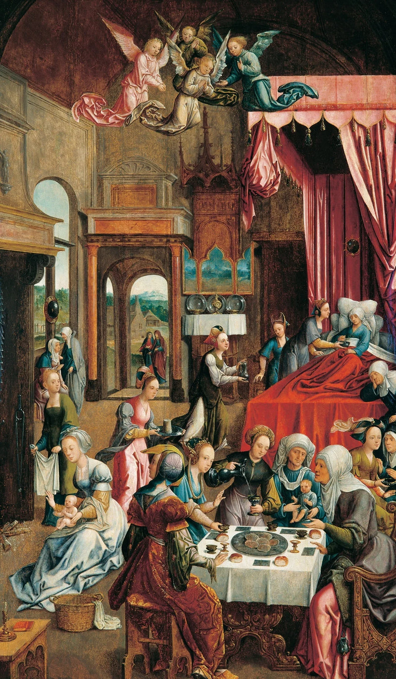 Jungfru Marias födelse - Jacob Cornelisz van Oostsanen
