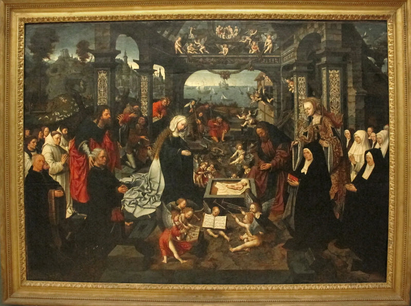 Jungfrufödelse - Jacob Cornelisz van Oostsanen