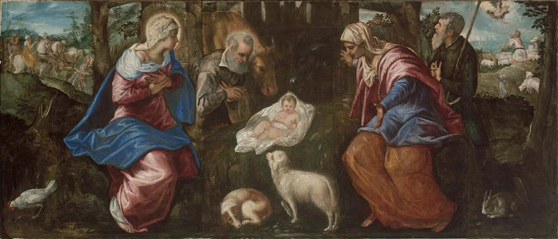 Julnattsscen - Jacopo Tintoretto