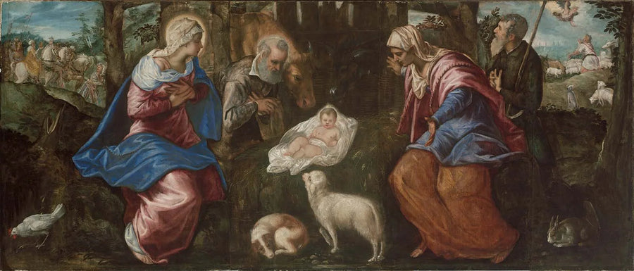 Julnattsscen - Jacopo Tintoretto