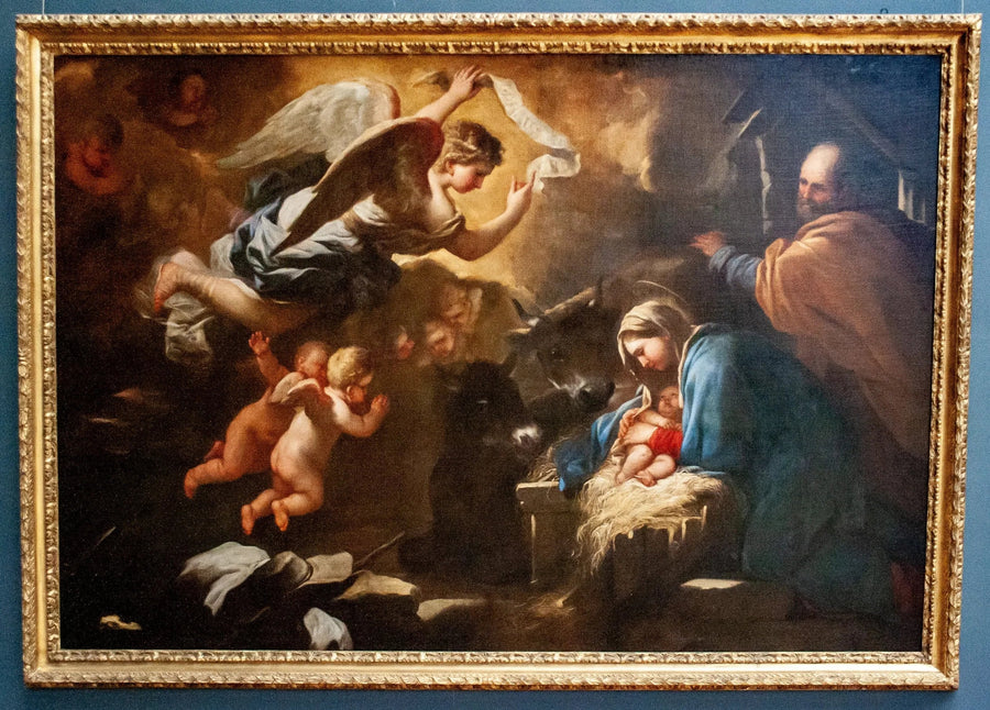 Jungfrufödelse - Luca Giordano