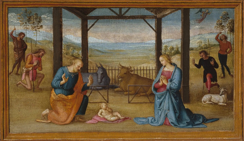 Jungfrufödelse - Pietro Perugino