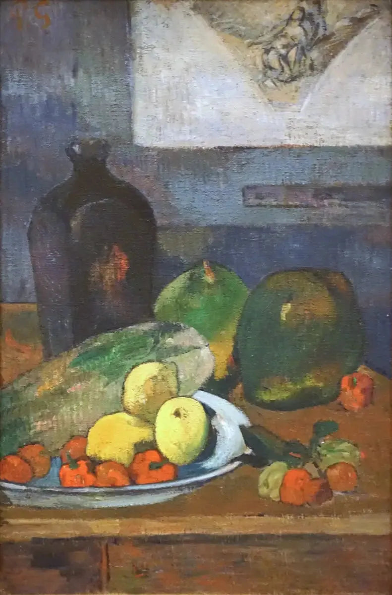 Stilleben med skiss av Delacroix - Paul Gauguin