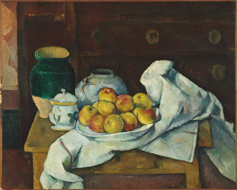 Stilleben vid byrån - Paul Cézanne