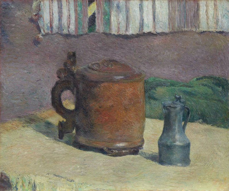 Stilleben med lerkanna och järnmugg - Paul Gauguin