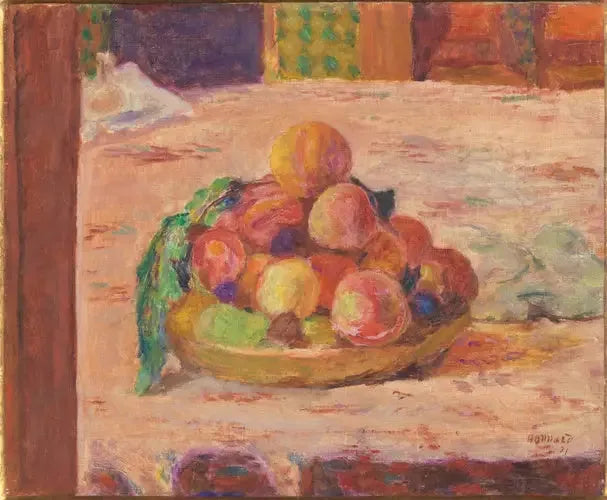Stilleben: tallrik och frukter - Pierre Bonnard