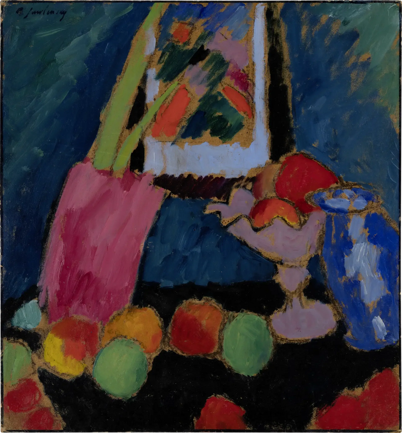 Död natur med lila skål - Alexej von Jawlensky