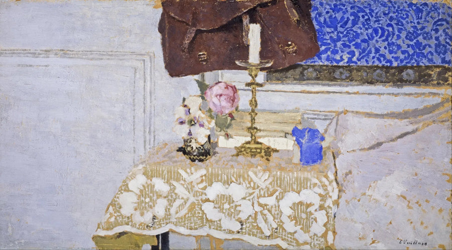 Död natur med ljusstake - Édouard Vuillard