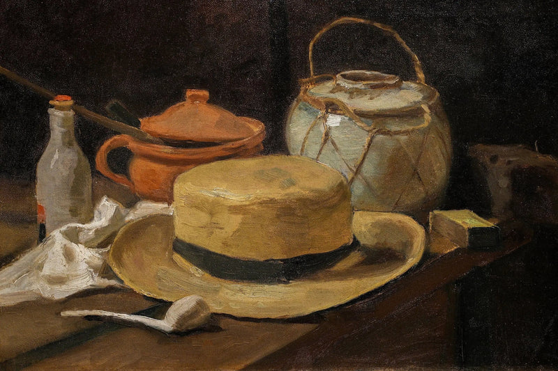 stilleben med halmhatt - Vincent van Gogh