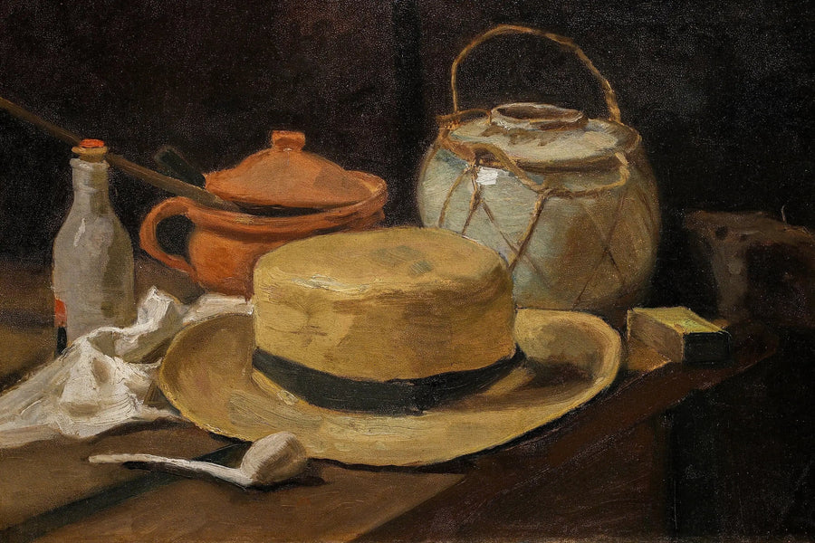 stilleben med halmhatt - Vincent van Gogh