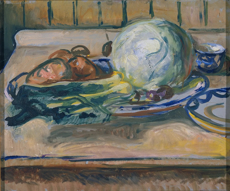 Stilleben med kål och andra grönsaker - Edvard Munch