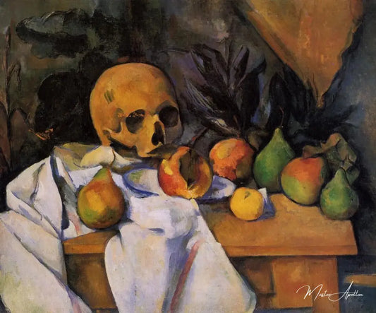 Nature morte au crâne - Paul Cézanne - Reproductions de tableaux et peintures haut de gamme