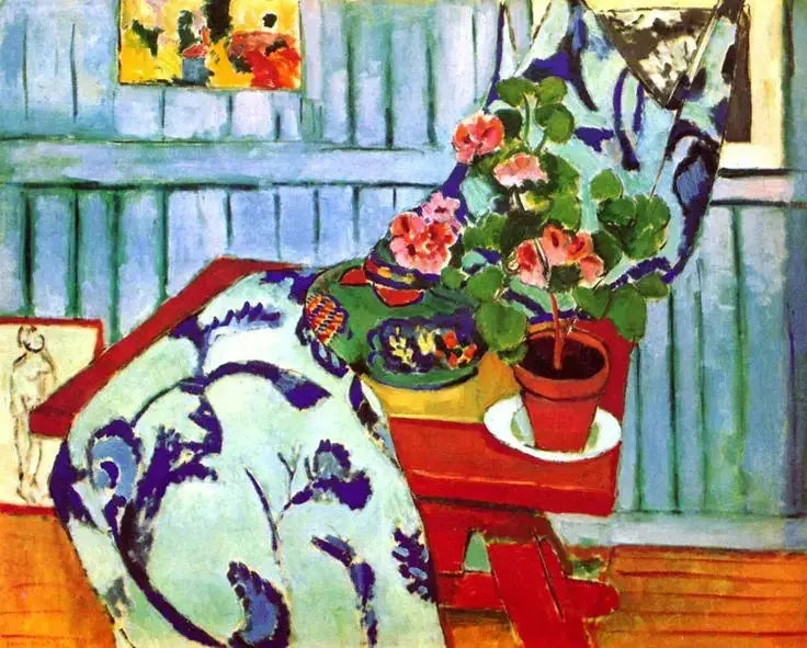 Stilleben med pelargon - Henri Matisse