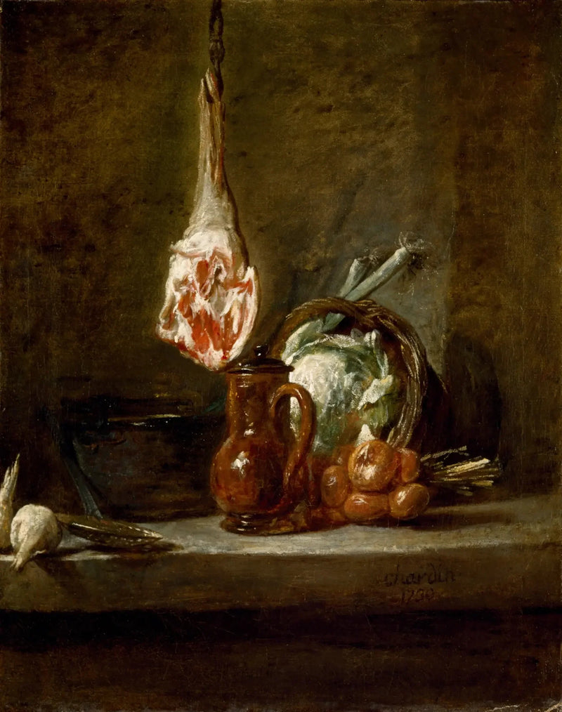 Död natur med lammstek - Jean Siméon Chardin