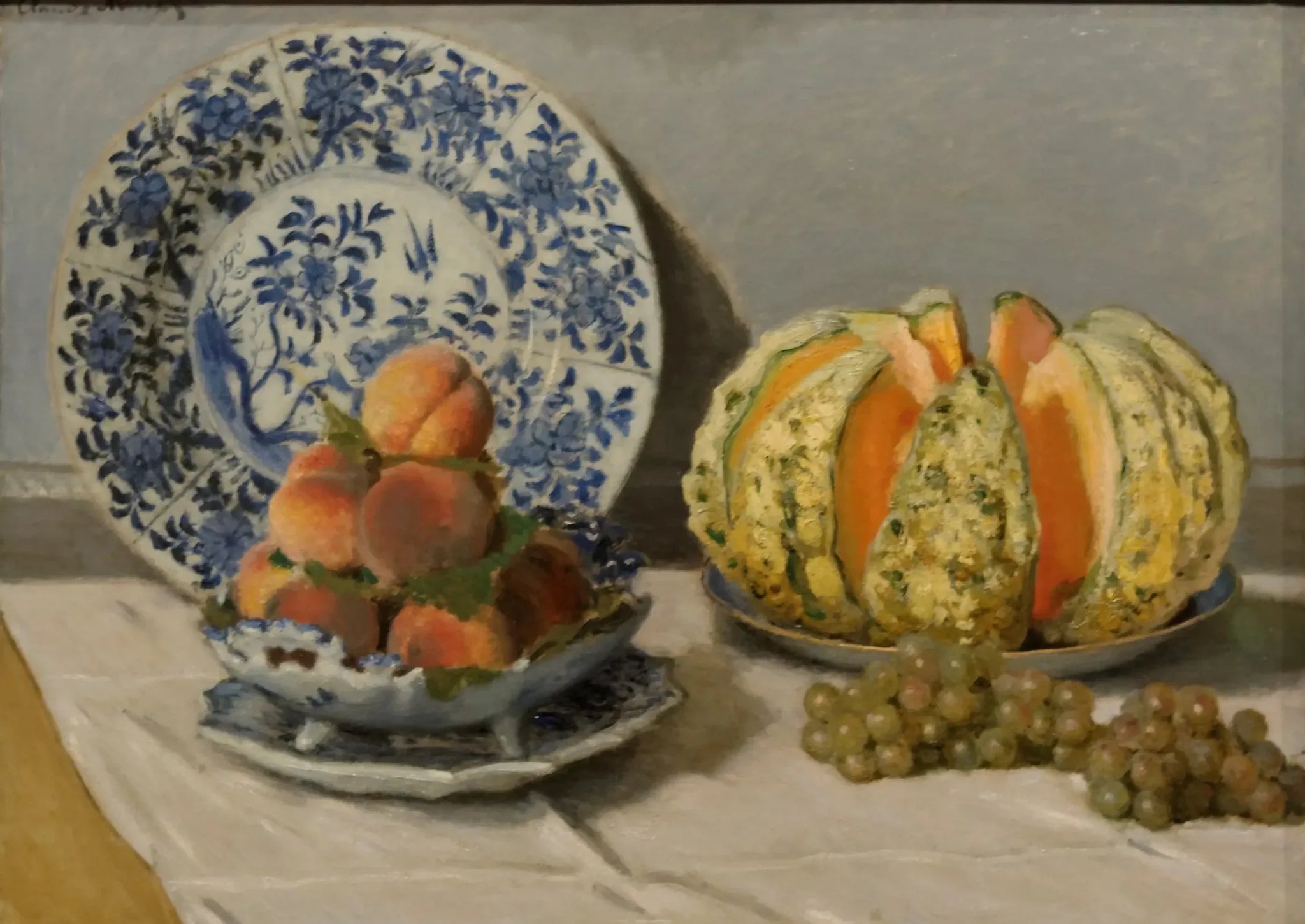 Nature morte au melon - Claude Monet image 1 reproduction réalisée par Alpha Reproduction