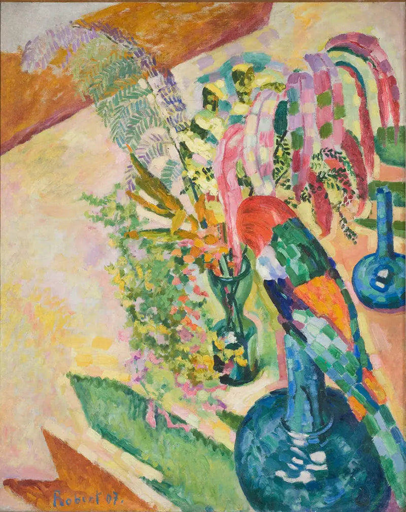 Stilleben med papegoja - Robert Delaunay