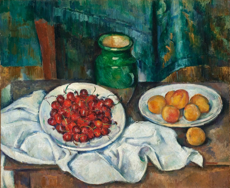 Stilleben med fat av körsbär - Paul Cézanne