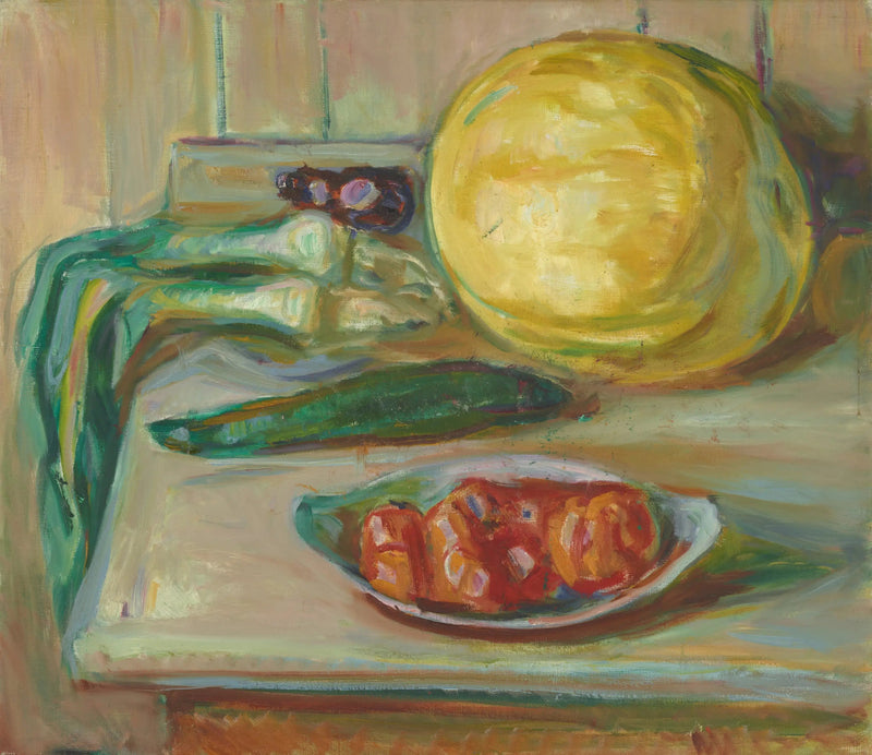 Stilleben med pumpa och andra grönsaker - Edvard Munch