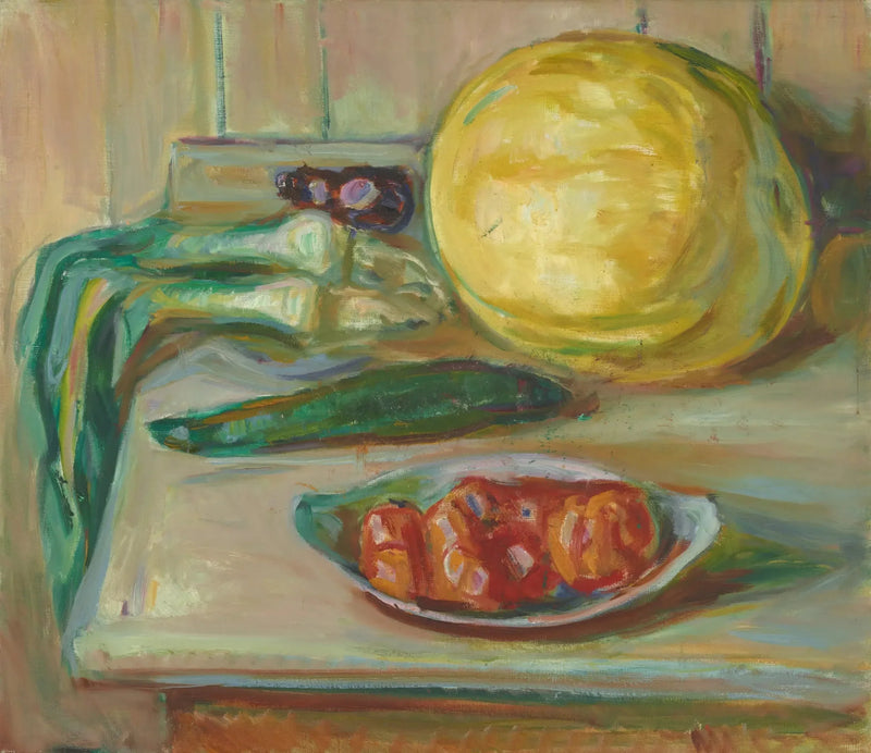 Stilleben med pumpa och andra grönsaker - Edvard Munch